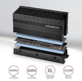 Chladič Axagon CLR-M2XL, M.2 SSD 2280, 36 mm čierny

 obrázok produktu 1 z 3