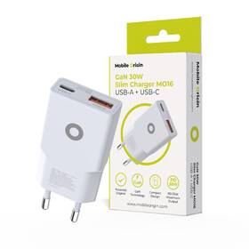 Nabíjačka do siete Mobile Origin Slim 1x USB-A/1x USB-C GaN 30W biela

 obrázok produktu 8 z 8