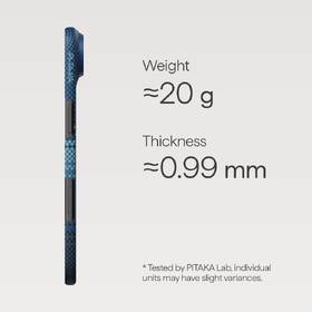Kryt na mobil Pitaka Ultra-Slim Moonrise na Apple iPhone 17 Pro Max modrý

 obrázok produktu 9 z 11