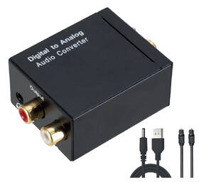 DAC prevodník WG digilátny signál na analóg RCA L/R 3,5 mm čierny

 obrázok produktu 1 z 5