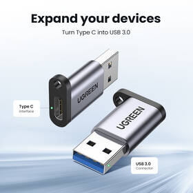 Redukcia UGREEN USB-C/USB 3.0 sivá

 obrázok produktu 1 z 6