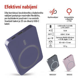 Powerbank EMOS WI 522, 5 000 mAh, 20 W+Wireless modrý

 obrázok produktu 15 z 19