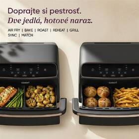 Fritéza teplovzdušná COSORI Dual Blaze Twin Fry Compact 8,6 l, keramika čierna

 obrázok produktu 6 z 11