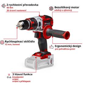 Aku vŕtačka Einhell Professional TP-CD 18 Li-i (bez batérie) 4513860 

 obrázok produktu 2 z 9