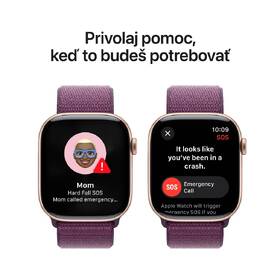 Inteligentné hodinky Apple GPS 42mm ružovo zlatý hliník - slivkový prevliekaci športový remienok 

 obrázok produktu 5 z 8