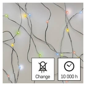 Vianočné osvetlenie EMOS 20 LED nano reťaz, 1,9 m, 2x AA, vnútorné, multicolor, časovač 

 obrázok produktu 5 z 9