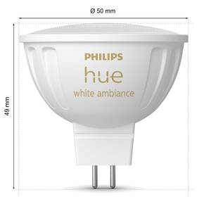 Inteligentná žiarovka Philips 5,1 W, MR16, GU5,3, White Ambiance, 2 ks 

 obrázok produktu 4 z 6