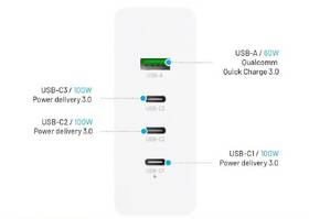 Nabíjačka do siete FIXED Charging Station 3xUSB-C/ 1xUSB-A, GaN, PD 3.0, 200 W biela

 obrázok produktu 12 z 12
