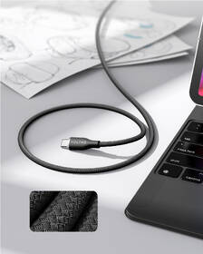 Kábel Voltme Powerlink Rugg Series USB-C/USB-C, CTC 3A/60W 1m čierny

 obrázok produktu 2 z 2