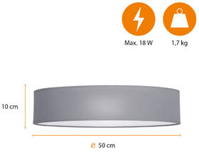 LED stropné svietidlo Smartwares 50 cm sivé

 obrázok produktu 5 z 5