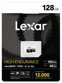 Pamäťová karta Lexar High-Endurance microSDXC 128GB UHS-I, (100R/45W) C10 A1 V30 U3 

 obrázok produktu 2 z 2