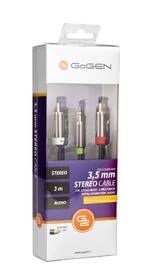 Kábel GoGEN Jack 3,5mm / 2x Cinch, 3m, pozlátené konektory čierny

 obrázok produktu 1 z 1