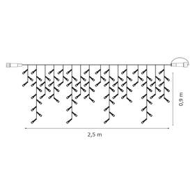 Spojovacia reťaz EMOS 100 LED kvapľ, 2,5m teplá biela 

 obrázok produktu 4 z 5