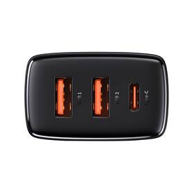 Nabíjačka do siete Baseus 2x USB-A, 1x USB-C, 30W čierna

 obrázok produktu 1 z 11
