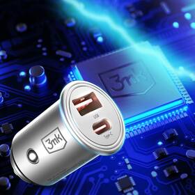 Adaptér do auta 3mk Hyper USB-C/USB-A 45W strieborný

 obrázok produktu 5 z 8