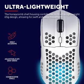 Myš Trust GXT 928W Helox Lightweight Wired biela

 obrázok produktu 4 z 13