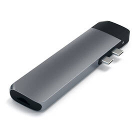 USB Hub Satechi USB-C PRO Hub (HDMI 4K, Pass Through Charging, 1x USB 3.0, 1x MicroSD, Ethernet) sivý

 obrázok produktu 1 z 12