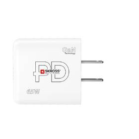 Cestovný adaptér SKROSS USB A+C 65W GaN US, Power Delivery, typ A 

 obrázok produktu 2 z 9