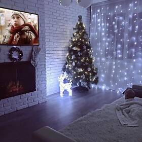 Vianočné osvetlenie ColorWay vnútorné, 300 LED, 3× 3m, 220–240V AC, studená biela 

 obrázok produktu 17 z 18