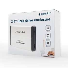 Box na HDD Gembird pre 2.5” zariadenie, USB 3.0, SATA biely

 obrázok produktu 4 z 4