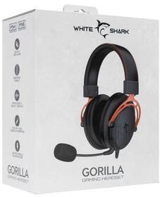 Headset White Shark GORILLA pro PC, PS4/PS5, Xbox, Mac čierny/červený

 obrázok produktu 12 z 12