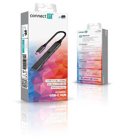 USB Hub Connect IT USB-C (1xUSB-A 3.0, 3xUSB-A 2.0) sivý

 obrázok produktu 5 z 5