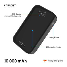 Powerbank FIXED Zen 10 Pro, 10 000 mAh, 30W, LCD displej čierny

 obrázok produktu 5 z 11