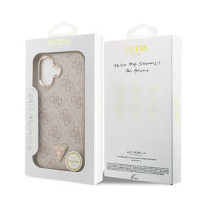 Kryt na mobil Guess PU Leather 4G Triangle Logo Gold Frame MagSafe na Apple iPhone 17 ružový

 obrázok produktu 7 z 7