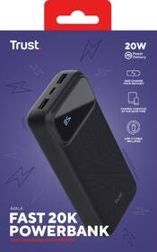 Powerbank Trust Avala, 20000 mAh, USB-C PD čierna

 obrázok produktu 8 z 9