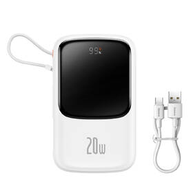 Powerbank Baseus Qpow Pro 10000mAh, 20W, s káblom Lightning biely

 obrázok produktu 5 z 17