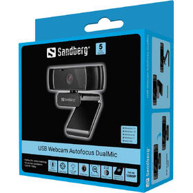 Webkamera Sandberg USB Autofocus DualMic čierna

 obrázok produktu 5 z 5