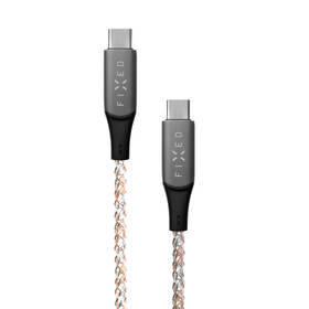 Kábel FIXED USB-C/USB-C a podporou PD, 60W, 1,2m - svietiaci dúhový 

 obrázok produktu 2 z 11