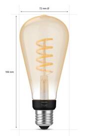 Inteligentná žiarovka Philips Bluetooth, filament ST72, 7W, E27, White Ambiance 

 obrázok produktu 3 z 6