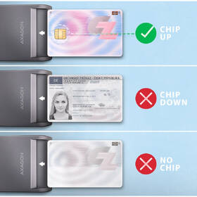 Čítačka eObčianok Axagon USB-C FlatReader Smart card sivá

 obrázok produktu 3 z 4
