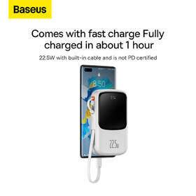 Powerbank Baseus Qpow Pro 10000mAh 22,5W s USB-C káblom biely

 obrázok produktu 12 z 16