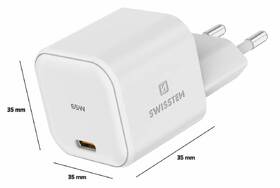 Nabíjačka do siete Swissten GaN, 1x USB-C, 65 W, PD biela

 obrázok produktu 2 z 3