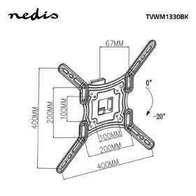 Držiak na TV Nedis Full Motion nástenný polohovateľný, pre uhlopriečku 23 - 55", nosnosť 30 kg čierny

 obrázok produktu 4 z 4