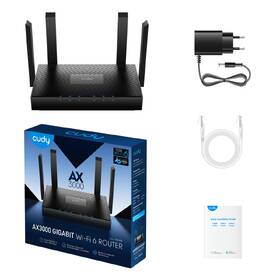 Router Cudy WR3000 AX3000 Wi-Fi 6 Mesh Gigabit čierny

 obrázok produktu 5 z 8