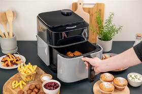 Fritéza teplovzdušná Remoska R301002 Vento SteamChef 6,3 l sivá

 obrázok produktu 8 z 15