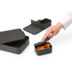 Jedálenský box Brabantia Bento Make & Take, dark grey čierny

 obrázok produktu 11 z 22