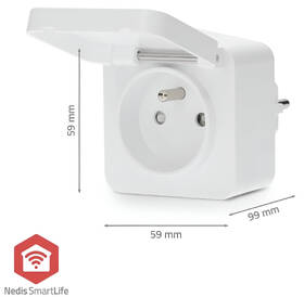 Inteligentná zásuvka Nedis SmartLife, merač spotreby, diaľkovo ovládateľná, Zigbee 3.0, IP44, 3680 W biela

 obrázok produktu 11 z 12