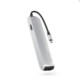 USB Hub Epico 6in1 Slim 8K USB-C/1× USB-C, HDMI, 3× USB 3.0 strieborný

 obrázok produktu 1 z 5