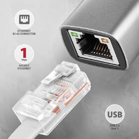 Sieťová karta Axagon USB-C 3.2 Gen 1 - Gigabit Ethernet sivá

 obrázok produktu 1 z 5