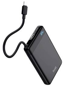 Powerbank Trust Fiera, 10000 mAh, s káblom, 2x USB-C čierna

 obrázok produktu 1 z 11