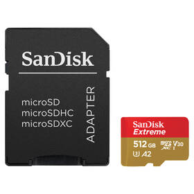 Pamäťová karta SANDISK 512GB UHS-I U3 (190R/130W) + adaptér 

 obrázok produktu 1 z 2