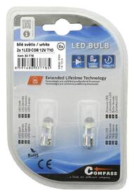Autožiarovka Compass 1LED COB 12V T10 (2 ks) biela

 obrázok produktu 2 z 2