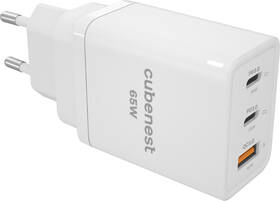 Cestovný adaptér Cubenest nabíjací 2xUSB-C/1xUSB, 65 W GaN, EU, UK, US, AU 

 obrázok produktu 3 z 10