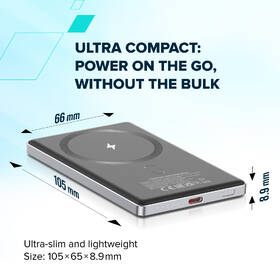 Powerbank Canyon OnPower 505 Slim MagSafe PD20W 5000 mAh béžový

 obrázok produktu 14 z 14