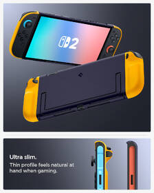 Puzdro Spigen Nano Pop Blueberry Navy  - Nintendo Switch 2 modré/oranžové

 obrázok produktu 14 z 19