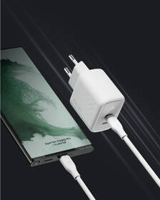Nabíjačka do siete Voltme Revo 45 2xUSB-C 45W biela

 obrázok produktu 2 z 2